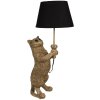Clayre & Eef 5LMC0037 Stolná lampa mačka bronzový vzhľad E27/max 1x60W 31x24x62 cm