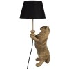 Clayre & Eef 5LMC0037 Stolná lampa mačka bronzový vzhľad E27/max 1x60W 31x24x62 cm
