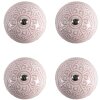 Clayre & Eef 65302 Kľučka na dvere keramická ružová kvetinový vzor Ø 4x3/6 cm