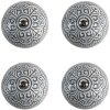 Clayre & Eef 65303 Kľučka na dvere Vintage Silver Ø 4x3/6 cm Sada 4 kusov