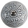 Clayre & Eef 65303 Kľučka na dvere Vintage Silver Ø 4x3/6 cm Sada 4 kusov