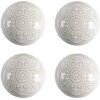 Clayre & Eef 65304 Kľučka na dvere keramická bielo-zlatý vzor Ø4x3 cm