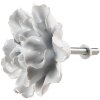 Clayre & Eef 65305 Kľučka na dvere v tvare kvetu keramická biela Ø 6x3/6 cm