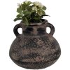 Clayre & Eef 6CE1711 Dekorácia Kvetináč sivý Ø 15x13 cm