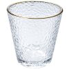 Clayre & Eef 6GL4877 Pohár na pitie so zlatým okrajom 300 ml Ø 9x9 cm