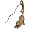 Clayre & Eef 6LMP788 Stolná lampa Cat Gold 31x17x49 cm E27/max 1x60W