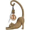 Clayre & Eef 6LMP788 Stolná lampa Cat Gold 31x17x49 cm E27/max 1x60W