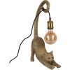 Clayre & Eef 6LMP788 Stolná lampa Cat Gold 31x17x49 cm E27/max 1x60W