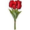 Clayre & Eef 6PL0276 Umelý kvet Tulipány 10x10x32 cm Červená