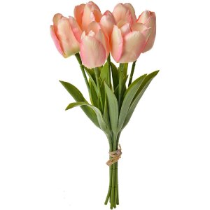 Clayre & Eef 6PL0277 Umelý kvet Tulipány ružové 10x10x32 cm
