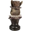 Clayre & Eef 6PR4140 Dekorácia králik 19x16x35 cm antický bronz