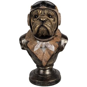Clayre & Eef 6PR4142 Dekorácia Pes Busta 22x18x35 cm Vintage štýl