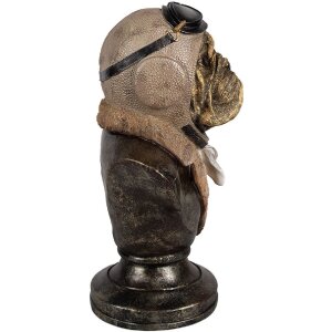 Clayre & Eef 6PR4142 Dekorácia Pes Busta 22x18x35 cm Vintage štýl
