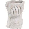 Clayre & Eef 6TE0498L Kvetináč Face 20x17x22 cm sivý