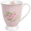 Clayre & Eef SWRMU-2 Hrnček porcelánový ružovo-fialový 12x8x10cm 300ml