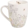 Clayre & Eef Hrnček WFFMU Biely porcelánový botanický 12x8x10 cm 350 ml