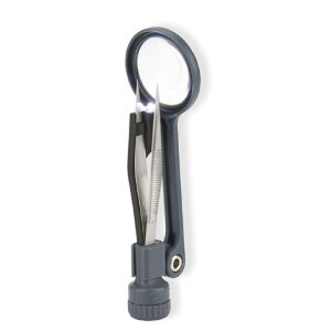 Carson MagniGrip MG-88 pinzeta s lupou 4,5x LED ultraľahká asférická šošovka