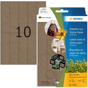 HERMA 2072 Viacúčelové etikety 20 x 75 mm...