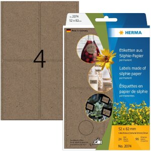 HERMA 2074 Viacúčelové etikety 52 x 82 mm...