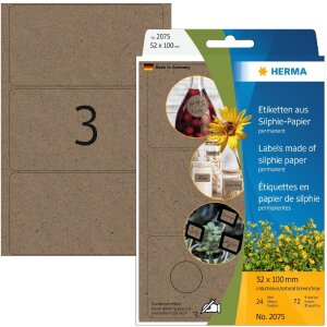 Viacúčelové etikety HERMA 52 x 100 mm...