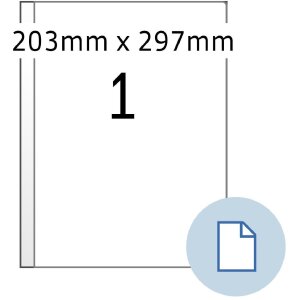 HERMA 8401 Etikety na listy A4 biely papier 203x297 mm...