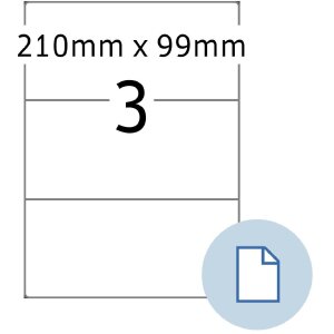 HERMA 8403 Etikety na listy A4 biely papier 210x99 mm 500...