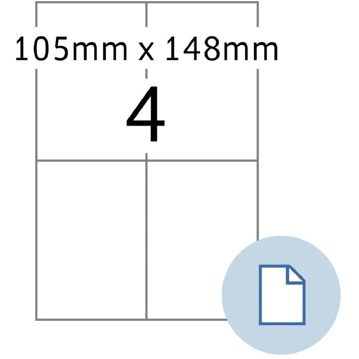HERMA 8404 Etikety na listy A4 biely papier 105x148 mm 500 listov 2000 etikiet