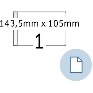 HERMA 8492 Etikety na listy A6 biely papier 143,5x105 mm...