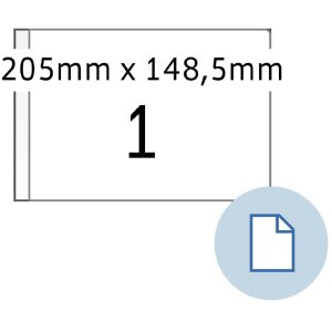 HERMA 8493 Etikety A5 biely papier 205x148,5 mm 1000...