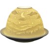Clayre & Eef 6CE1815 Stojan na čajové sviečky biely Ø 12x8 cm porcelánový vidiecky štýl