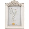 Clayre & Eef 2F1142 Rám na obraz biely strieborný 14x2x22 cm / 10x15 cm