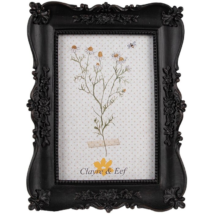 Clayre & Eef 2F1152 Rám na obraz čierny 15x2x20 cm / 10x15 cm