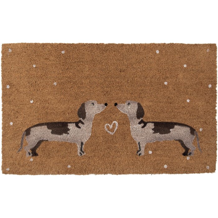Clayre & Eef DHLMC Rohožka na dvere Country Style Brown Beige 75x45x1 cm