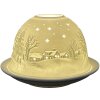 Clayre & Eef 6CE1814 Držiak na čajové sviečky Stars Ø 12x8 cm biely