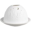 Clayre & Eef 6CE1817 Držiak na čajové sviečky Ø 12x8 cm Strom biely