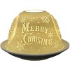 Clayre & Eef 6CE1822 Držiak na čajovú sviečku Merry Christmas Ø 12x8 cm biely