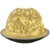 Clayre & Eef 6CE1823 Stojan na čajové sviečky Winter Ø 12x8 cm biely
