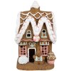 Clayre & Eef 6MG0054 Dekorácia perníková chalúpka s LED 22x18x39 cm