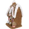 Clayre & Eef 6MG0054 Dekorácia perníková chalúpka s LED 22x18x39 cm