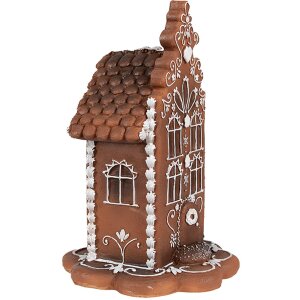 Clayre & Eef 6PR4344 Dekorácia perníková chalúpka s LED 13x13x20 cm