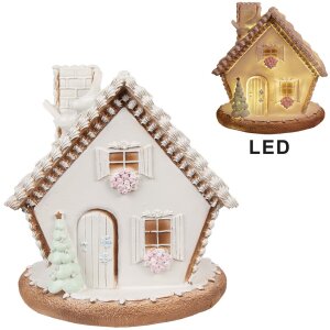 Clayre & Eef 6PR4349 Dekorácia domček s LED...