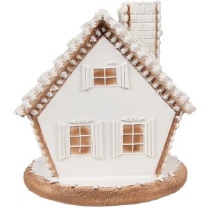 Clayre & Eef 6PR4349 Dekorácia domček s LED 17x16x17 cm 3xAAA