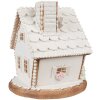 Clayre & Eef 6PR4349 Dekorácia domček s LED 17x16x17 cm 3xAAA