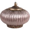 Clayre & Eef 6GL4589 LED svietidlo Ružové sklo Ø 17x14 cm