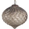 Clayre & Eef 6GL4535M Vianočné ozdoby na stromček Ø 15x15 cm vintage sklo strieborné