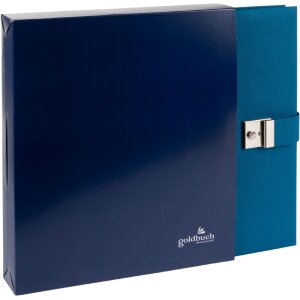 Goldbuch zakladač na dokumenty Bella Vista Petrol 27x34 cm plátno kovové zapínanie