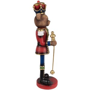 Clayre & Eef 6PR4333 Dekorácia Medveď vojak 10x9x31 cm