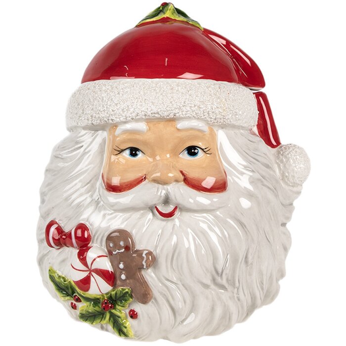 Clayre & Eef 6CE1856 Dóza s viečkom 20x17x22 cm Father Christmas
