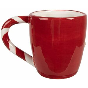 Clayre & Eef 6CEMU0158 Hrnček Gingerbread Red-White 325ml 14x9x10cm
