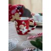 Clayre & Eef 6CEMU0158 Hrnček Gingerbread Red-White 325ml 14x9x10cm